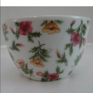 Vintage Small Ashtray Trinket Holder Poppy Floral